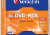 Verbatim dual layer DVD-R 8.5GB 8X AZO jewel box